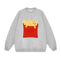 French Fries Print Crewneck Sweatshirt