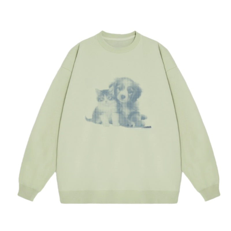 Trendy Versatile Light Green Sweatshirt