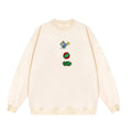 Unique Cartoon Print Yellow Sweatshirt